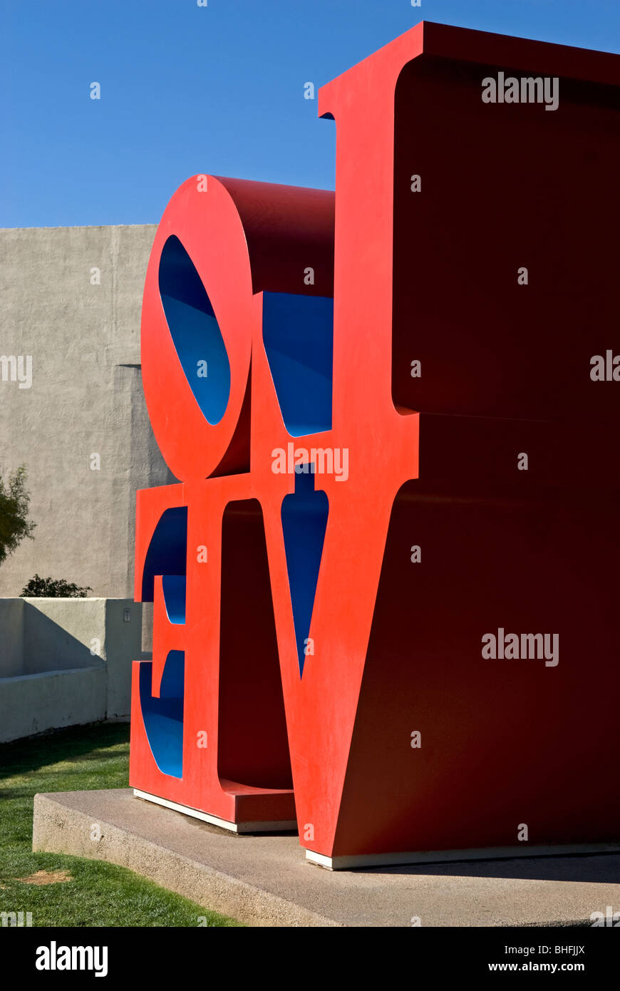 Robert Indiana's "LOVE" sculpture in the Scottsdale Civic Center Mall