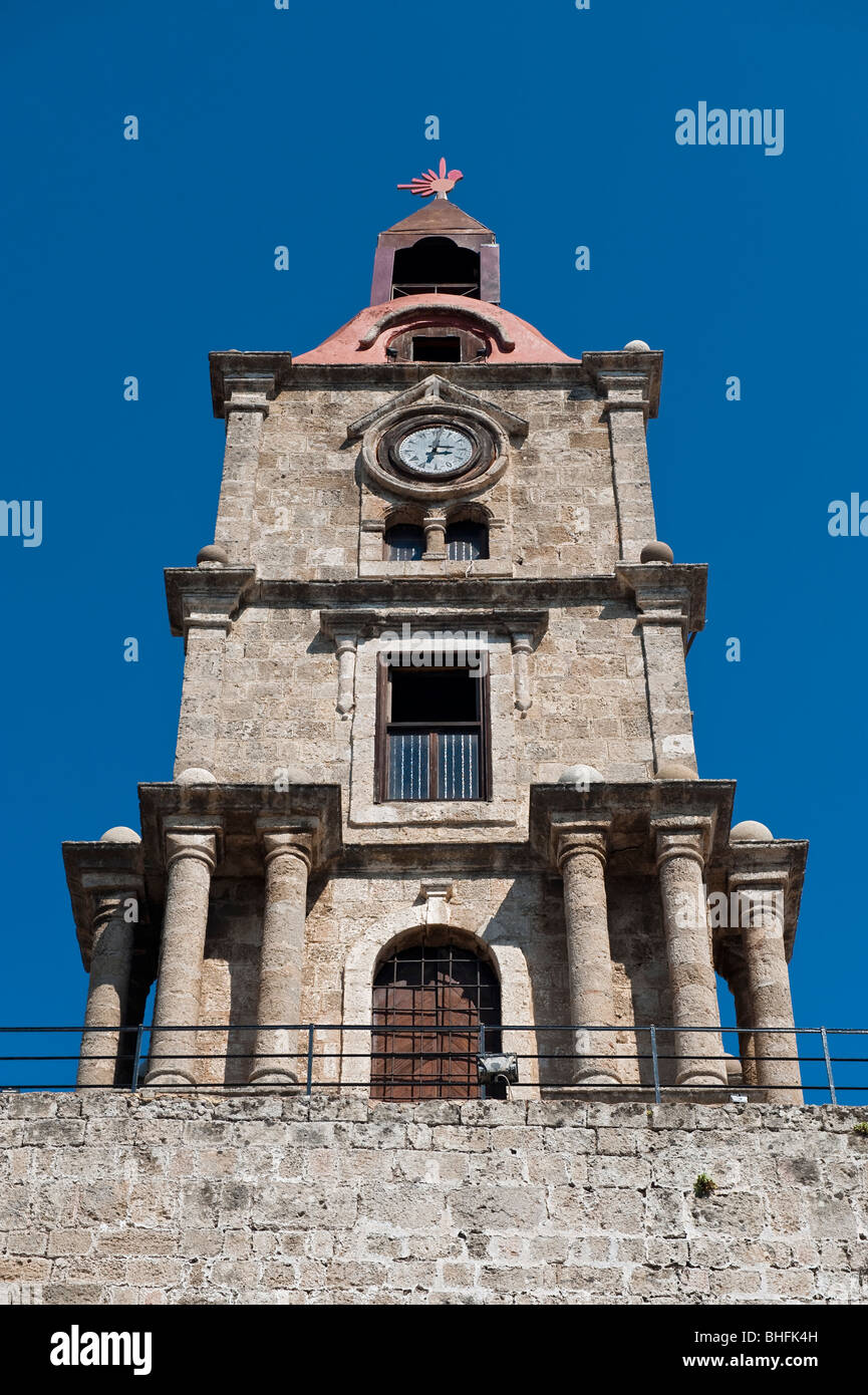 The Clock Tower, Rhodes Old Town Stock Photo Alamy