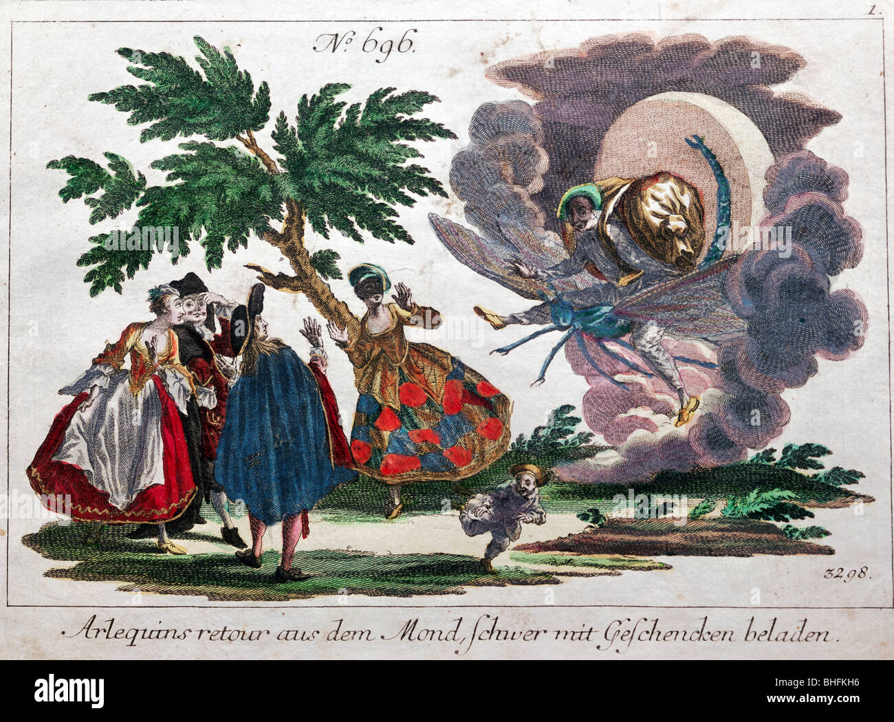 Commedia dell arte engraving hi res stock photography and images