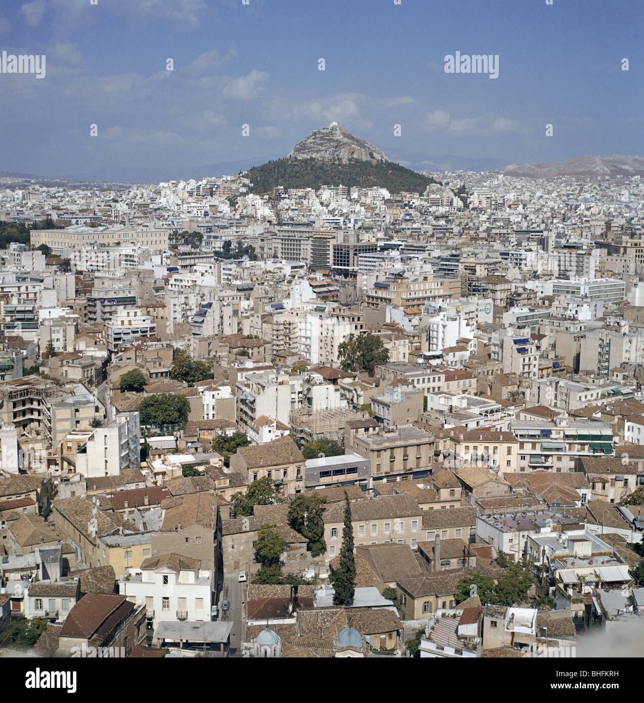 geography / travel, Greece, Athens, overview, view to Mount Lycabettus