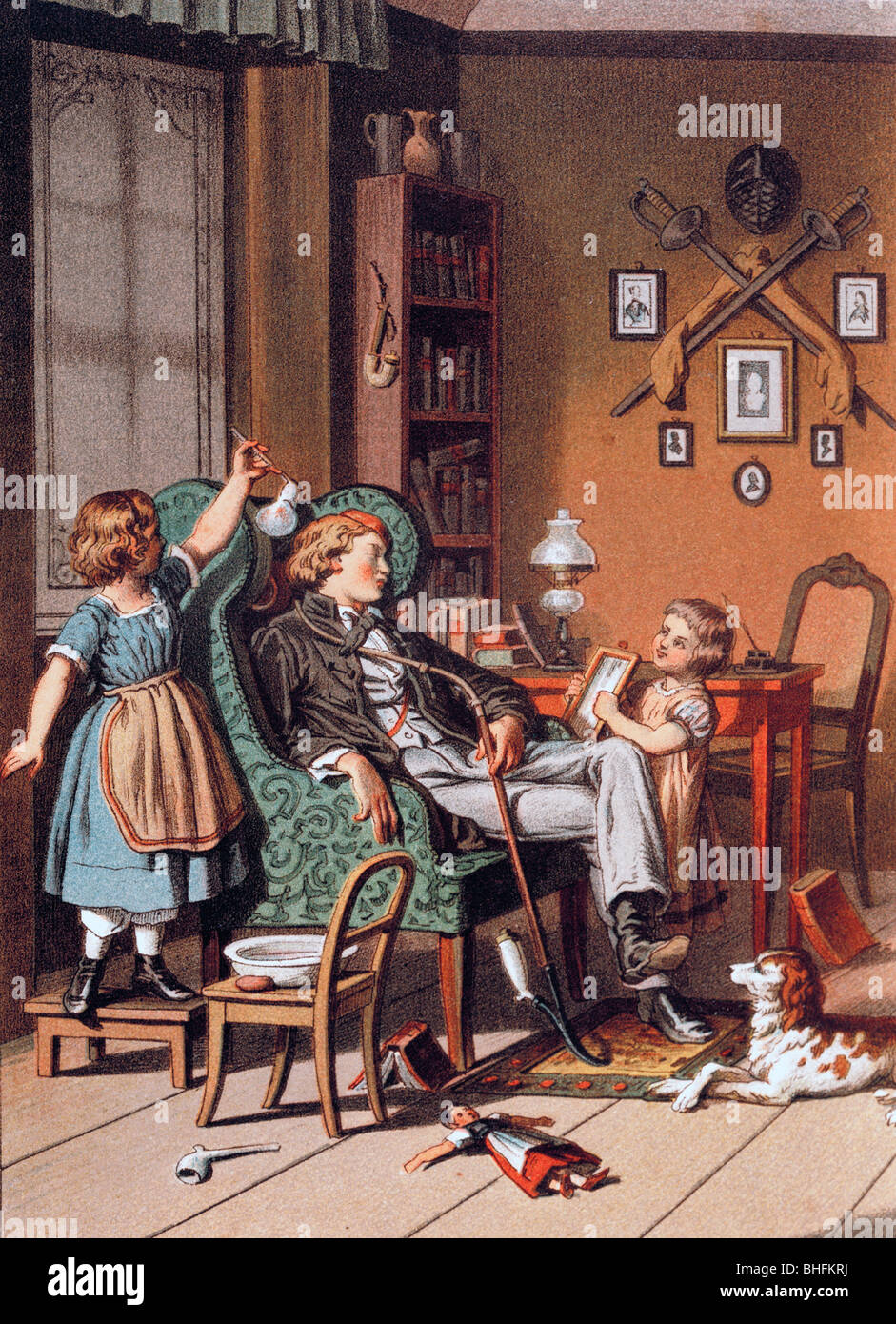 literature, children's book 'Töchter-Album', story: 'Die ersten Jahre nach der Confirmation', published by Thekla von Gumpert, Glogau, 1875, Stock Photo