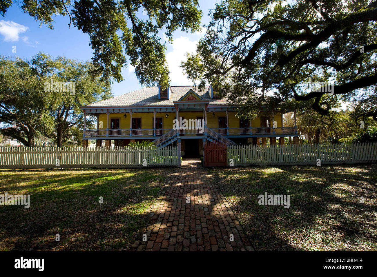 Laura Plantation, River Road, north of New Orleans, Louisiana, successfully managed by Creole women Stock Photo