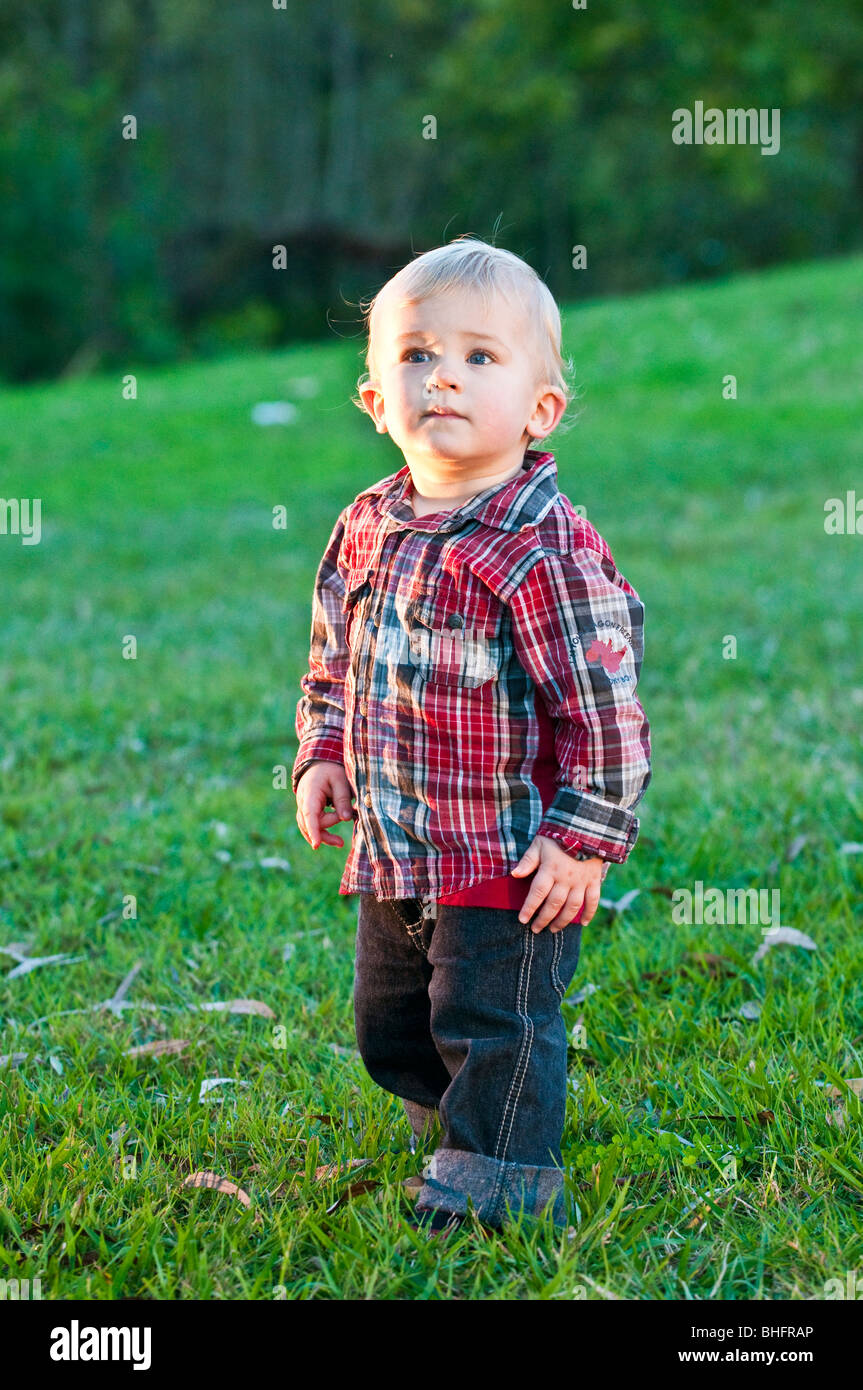 14 month old boy, Brisbane, Queensland, Australia Stock Photo