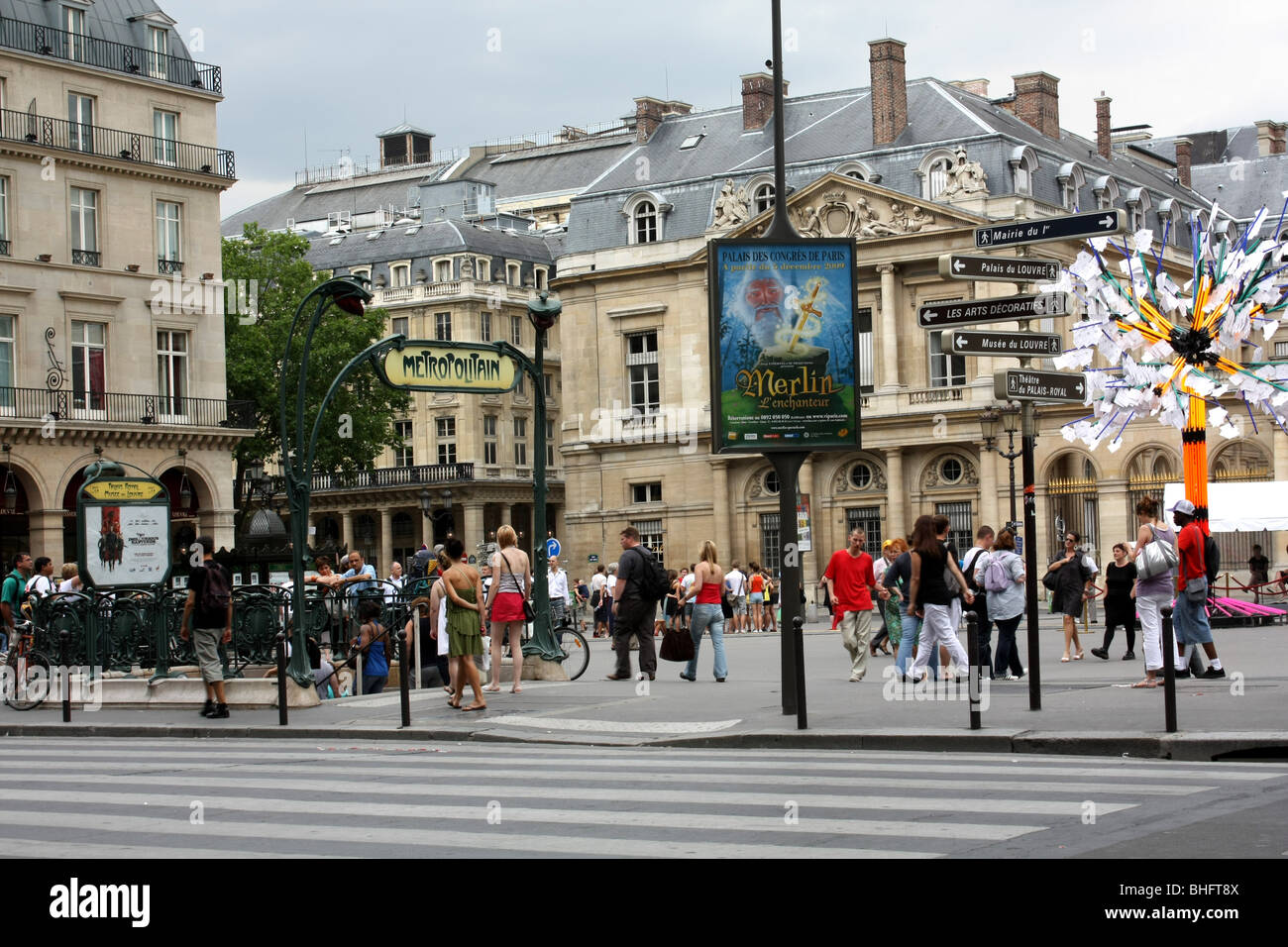 Paris, Place Royal Metro Entrance Stock Photo