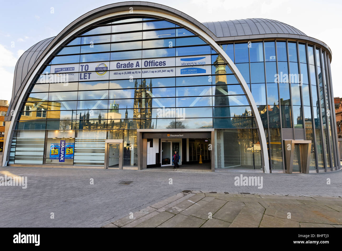 Haymarket Metro Station in Newcastle-Upon-Tyne Stock Photo