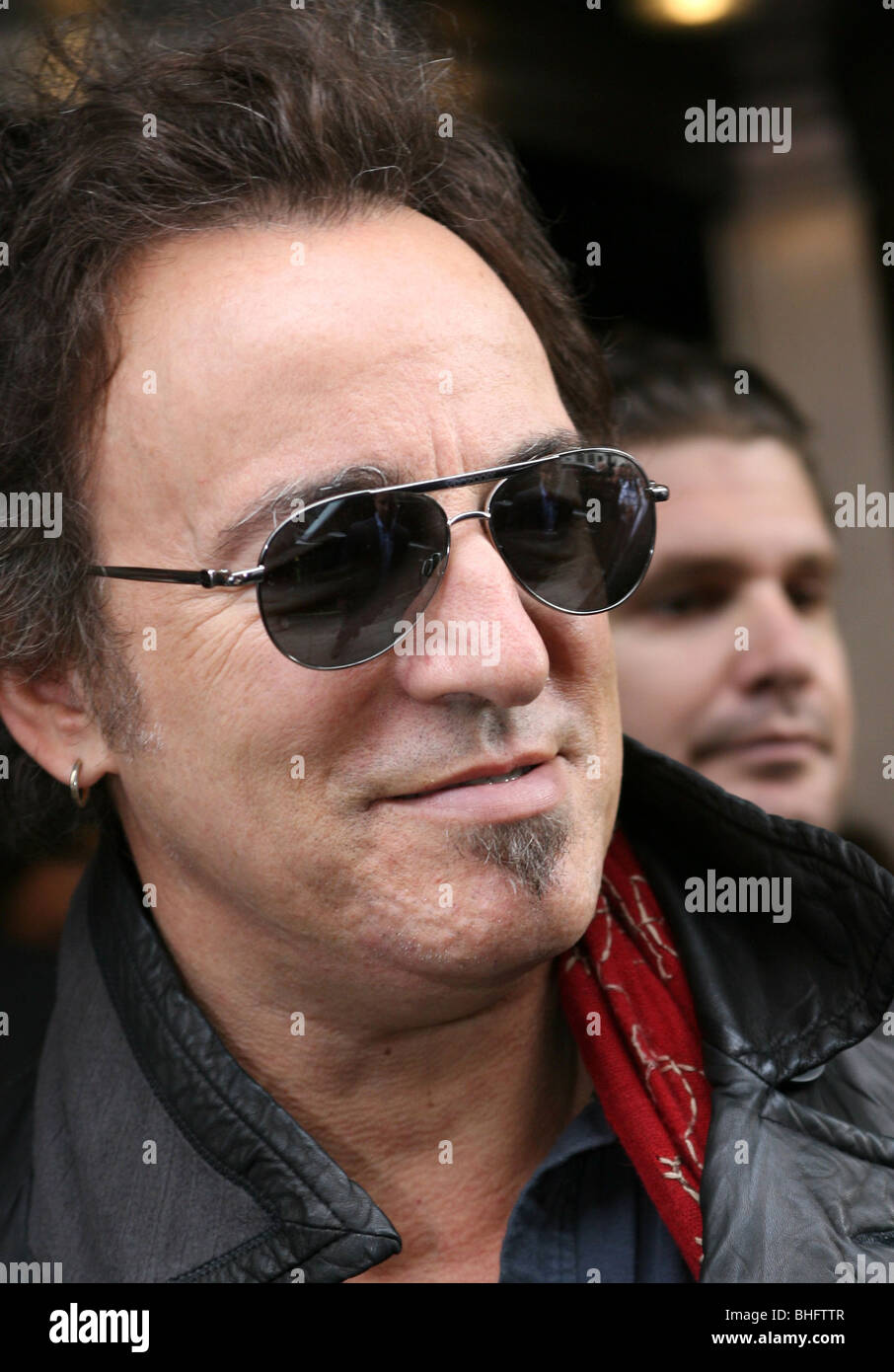 BRUCE SPRINGSTEEN LEAVING A HOTEL IN LONDON Stock Photo