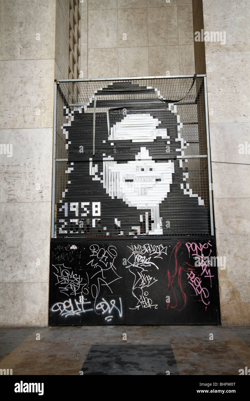 Michael Jackson graffiti mural in Paris, France Stock Photo