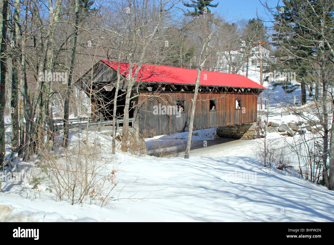 Covered bridge Warner NH Stock Photo Alamy