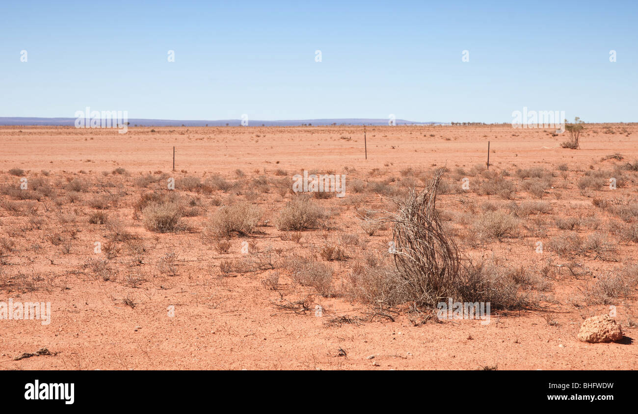 australian desert out of broken hill Stock Photo