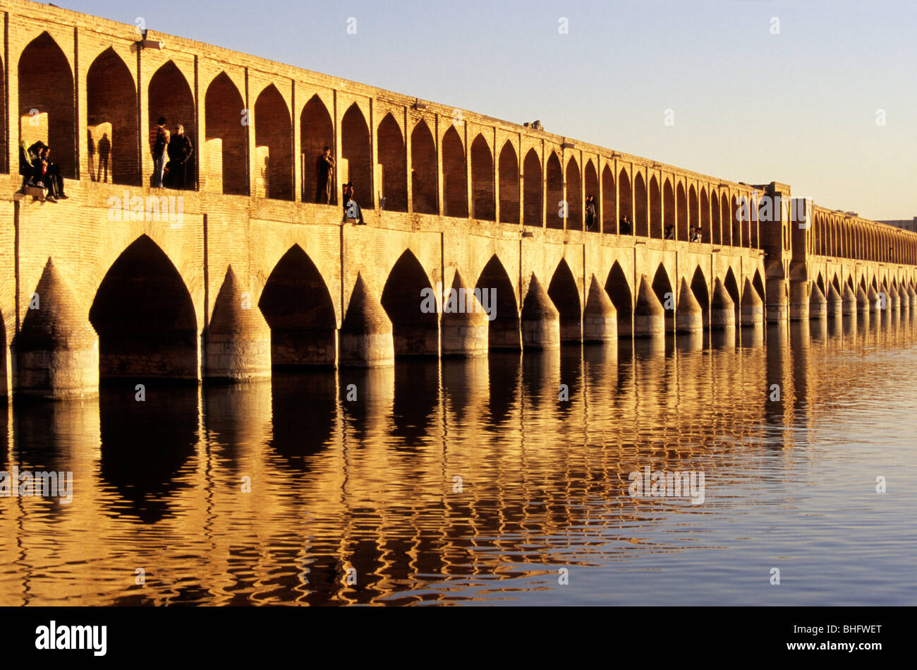 SioSeh Pol, also called the Bridge of 33 Arches, Isfahan, Iran Stock