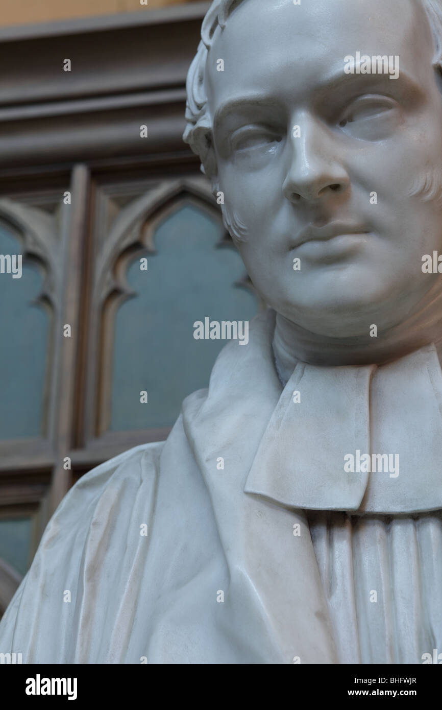 Marble sculpture of Henry Dudley Ryder,situated in the North Transept in Lichfield Cathedral. Stock Photo