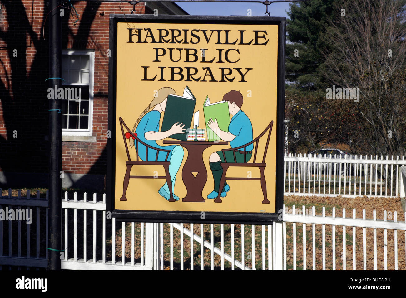 Public Library sign Harrisville New Hampshire Stock Photo Alamy