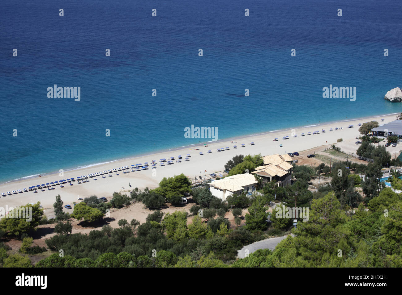 Kathisma beach on the Ionian Island of Lefkas in Greece Stock Photo