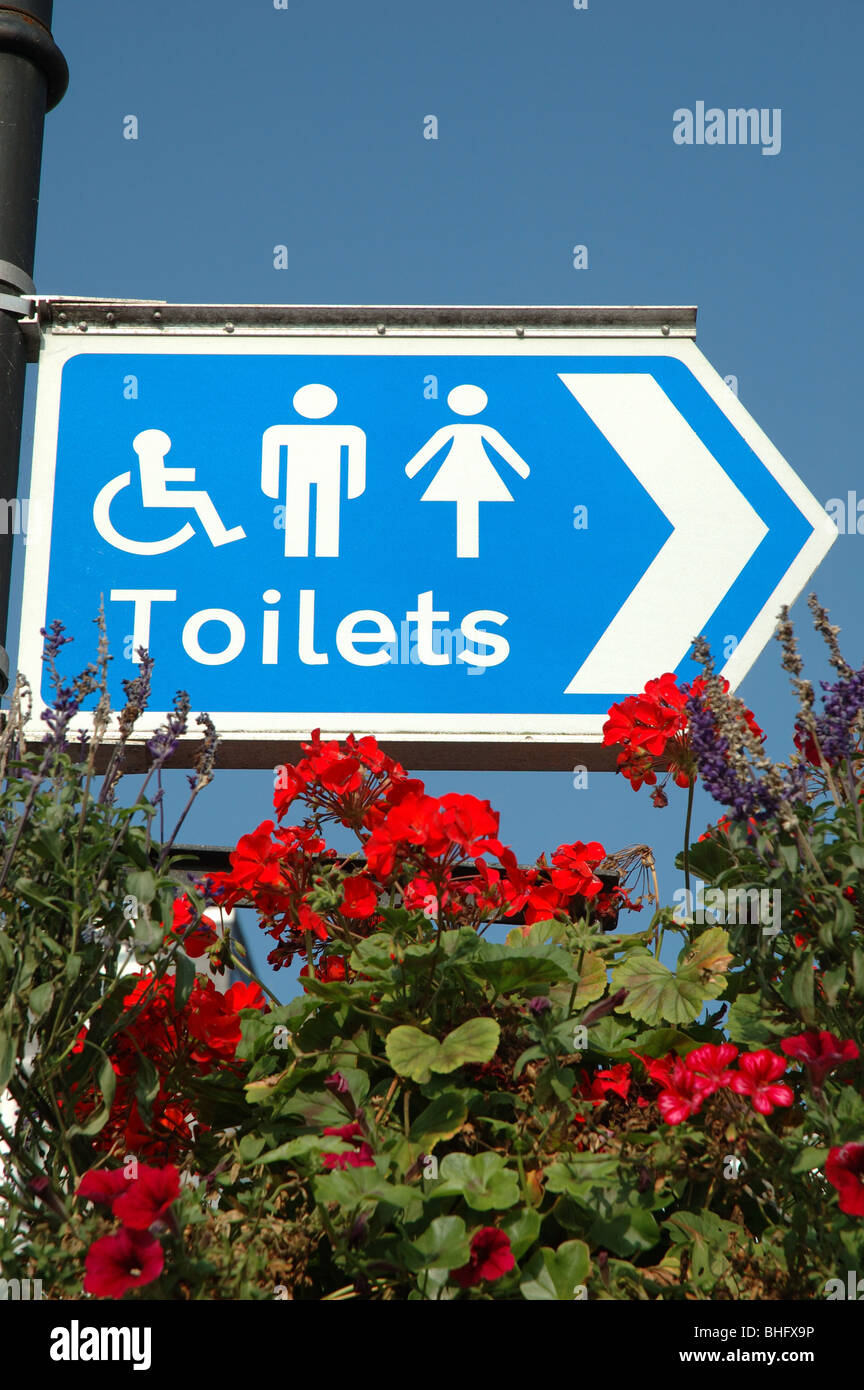 public toilet sign, Brixham, Devon, England, UK Stock Photo Alamy