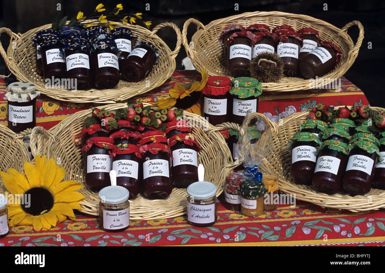 Homemade Jam For Sale or Stall Display, Provencal Market, Eygalières