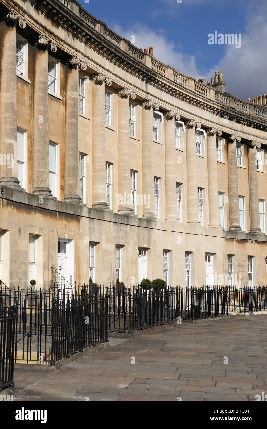 houses in the Royal Crescent, Bath, England, UK Stock Photo