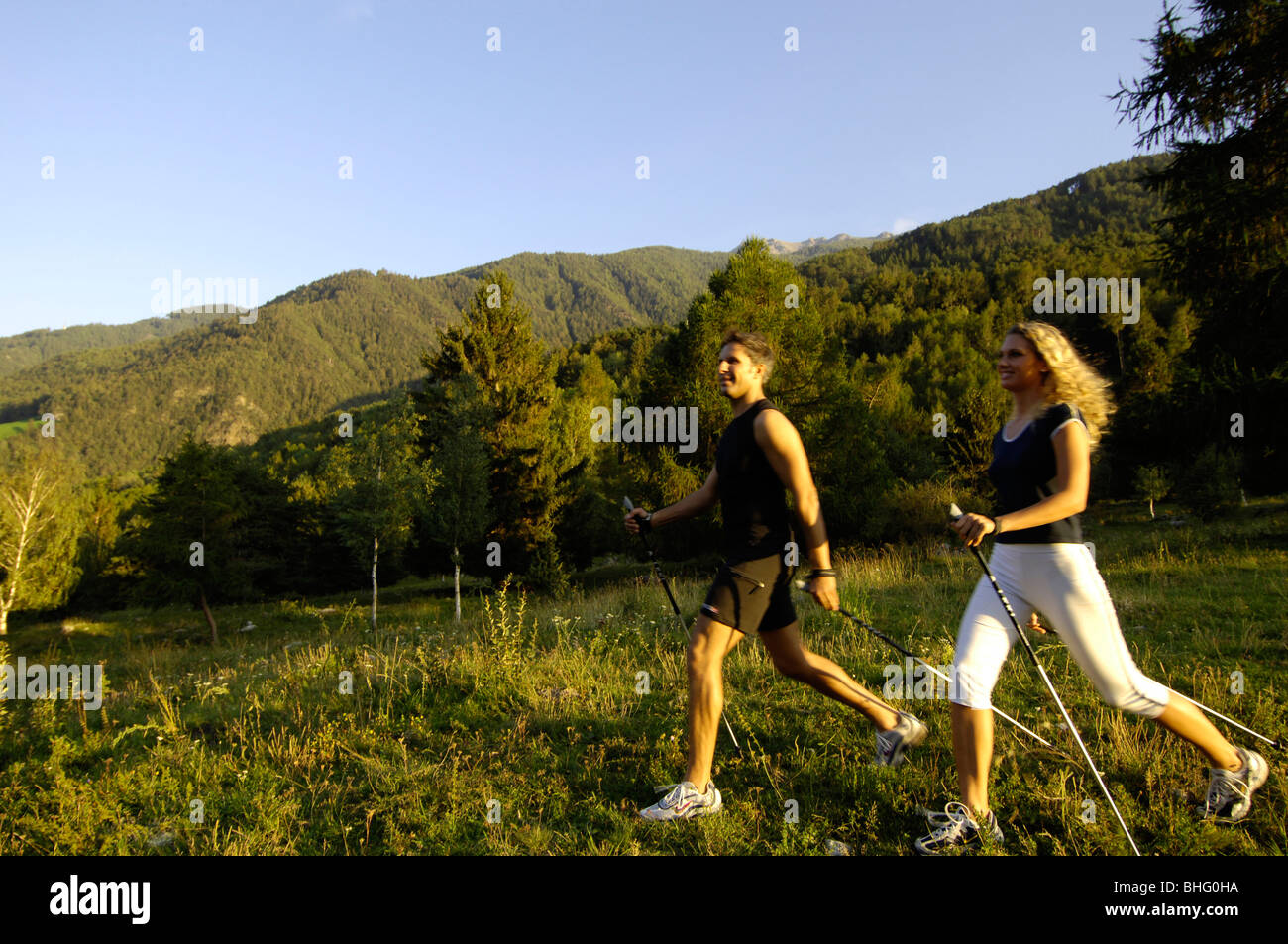 Man walking side view sunlight hi-res stock photography and images - Alamy