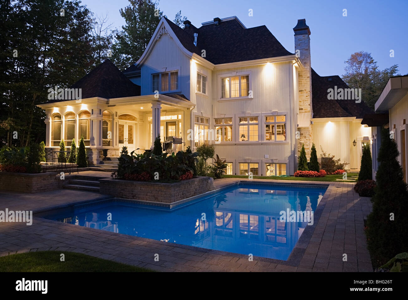 House with swimming pool Stock Photo