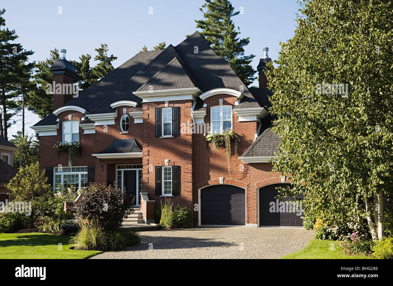Exterior of a large house Stock Photo