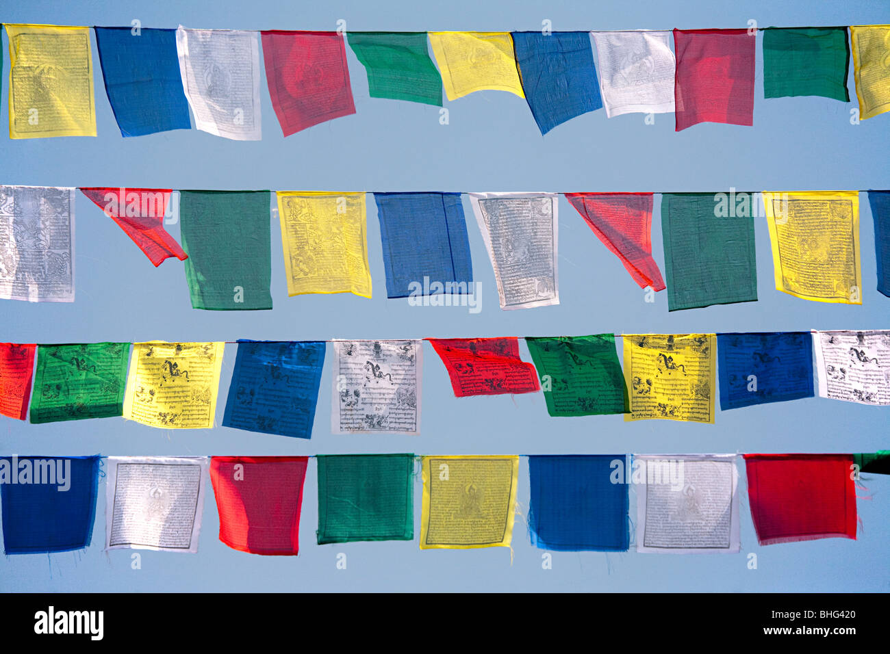 Buddhist prayer flags Stock Photo Alamy