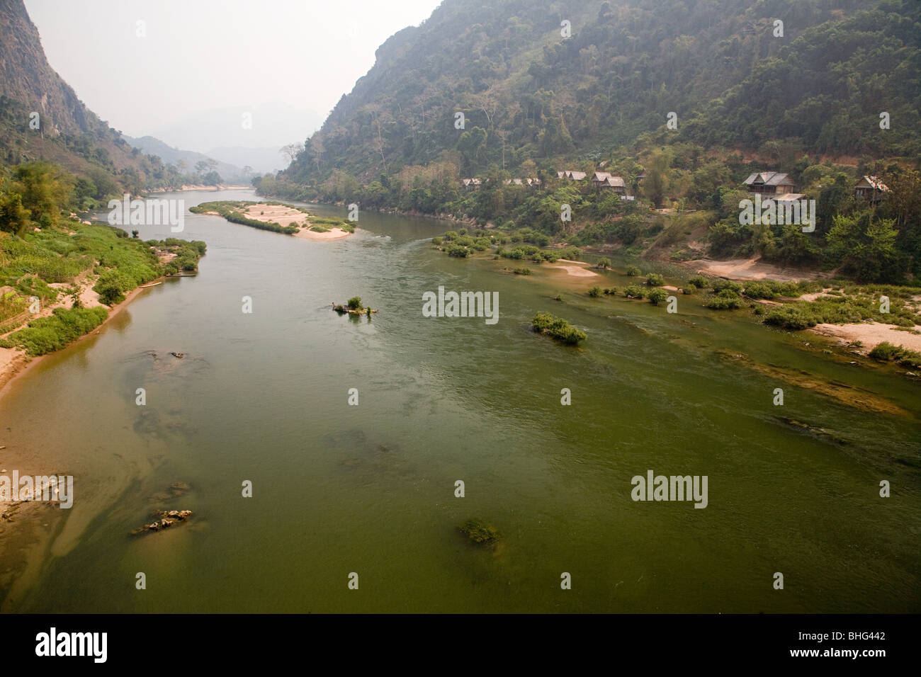 Mekong river laos Stock Photo