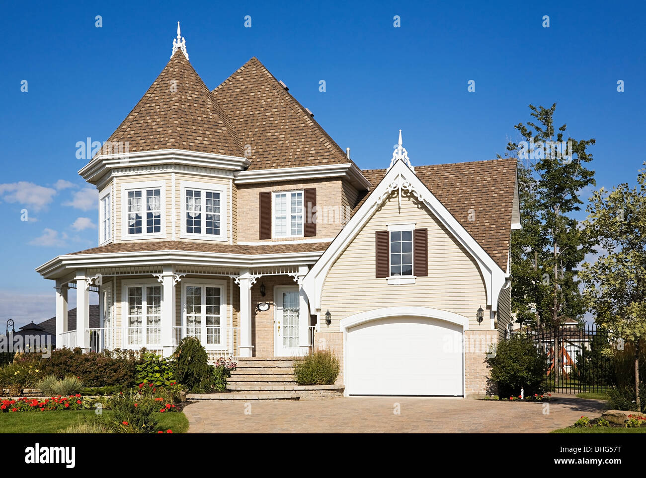 Exterior of large house Stock Photo