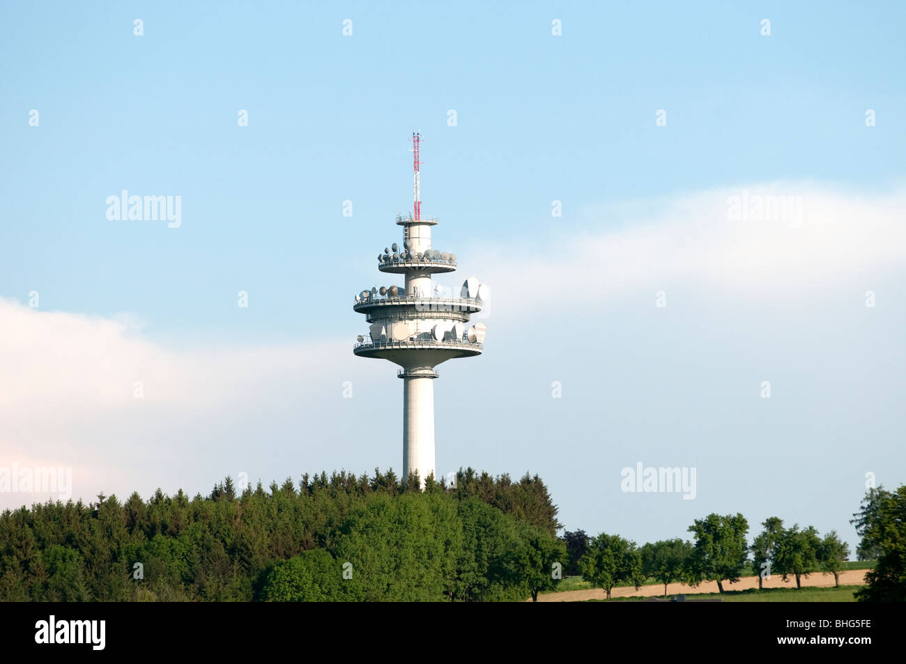 Radio Transmitter mast near Ansfelden Austria Stock Photo