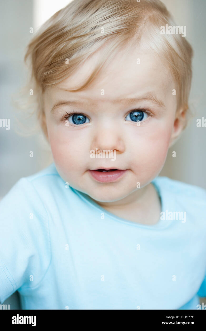 baby looking at viewer Stock Photo