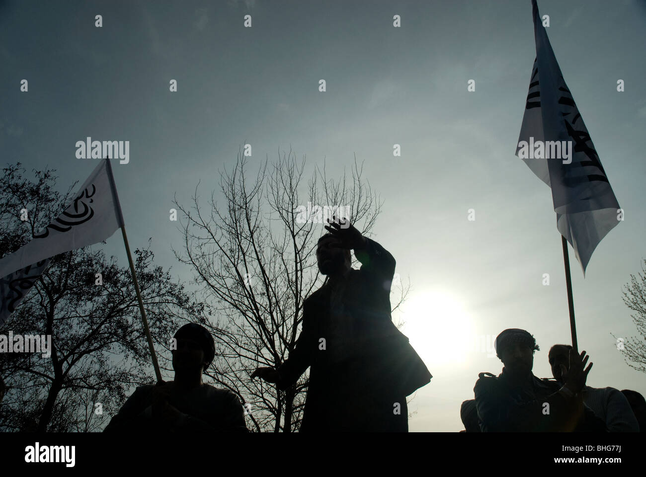 Speaking about Islam, Speaker's Corner, Hyde Park, London, UK Stock