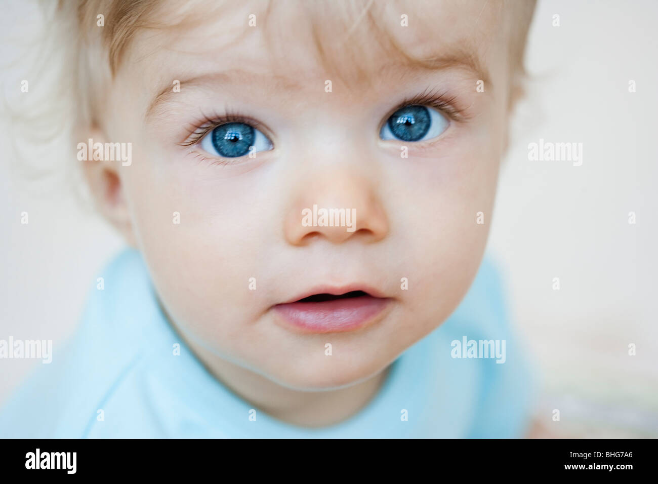 baby looking at viewer Stock Photo