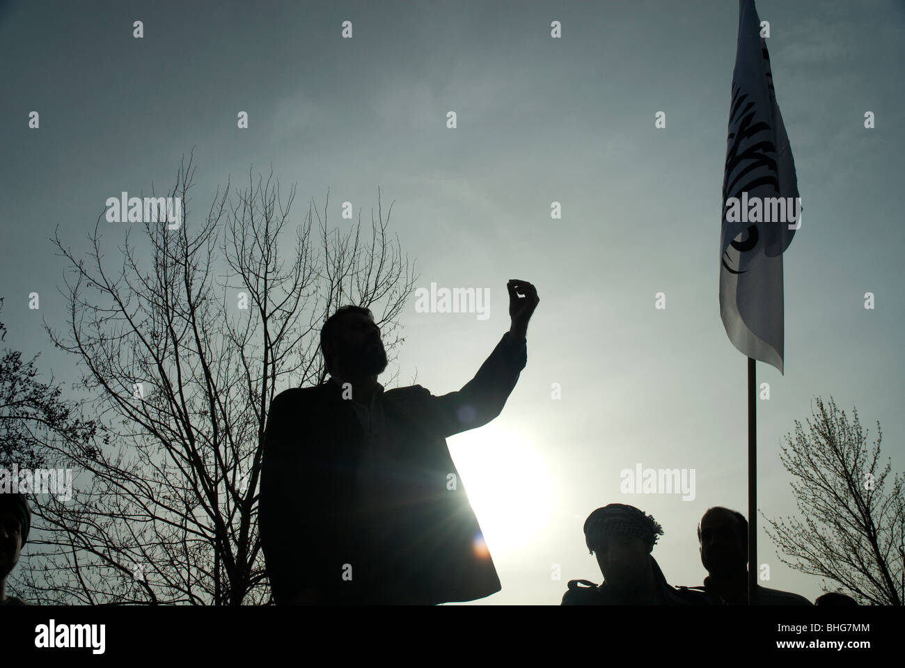 Speaking about Islam, Speaker's Corner, Hyde Park, London, UK Stock