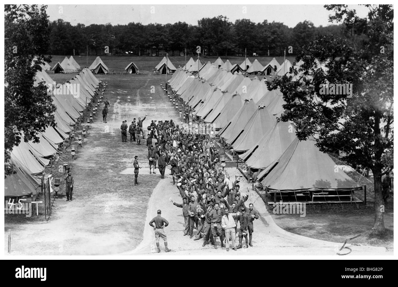 Military camp, Fort Sheridan, Illinois, USA, 1930. Artist Unknown