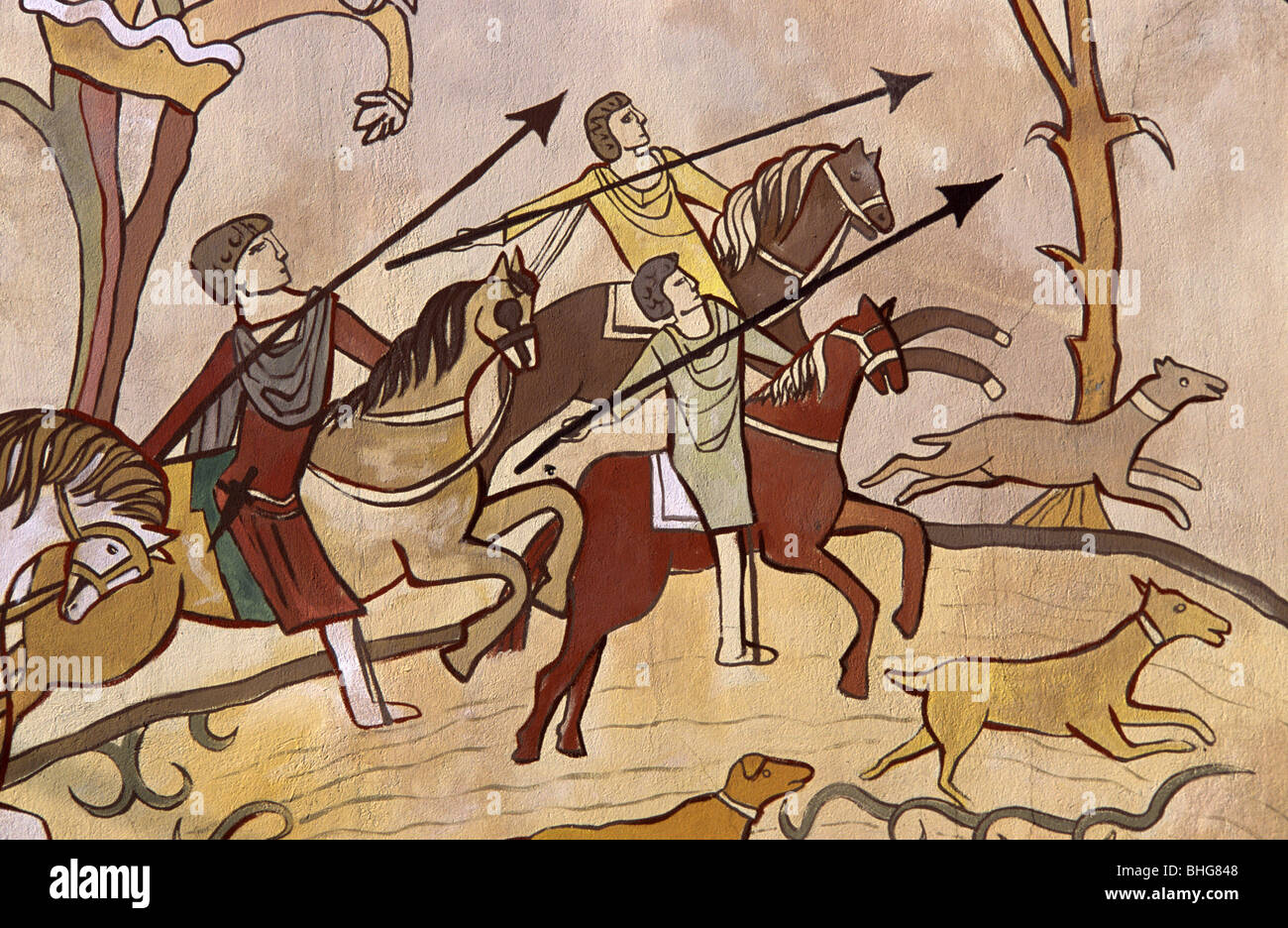 Early 14th Century Knights with Lances