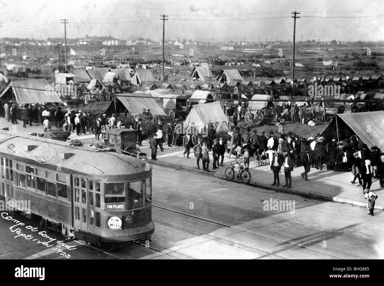 Military camp at Gary, Indiana, USA, 17th September 1923. Artist