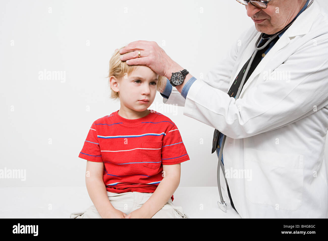 Boy at the doctors Stock Photo