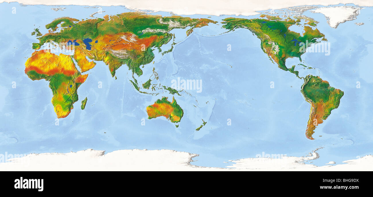Continents And Oceans Map High Resolution Stock Photography and Images ...