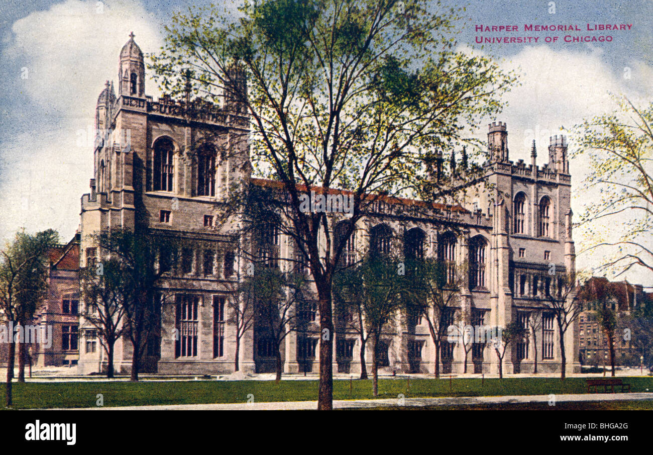 Harper Memorial Library, University of Chicago, Illinois, 1910 Stock