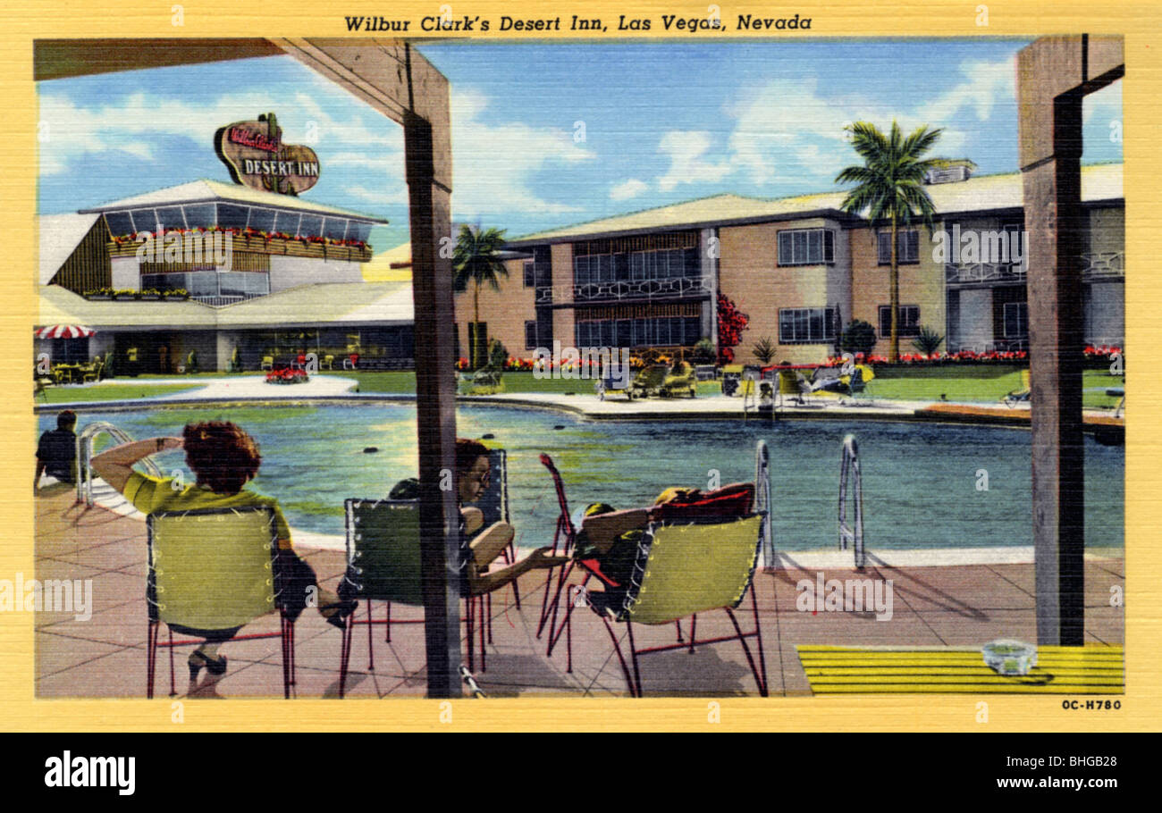 'Wilbur Clark's Desert Inn, Las Vegas, Nevada', postcard, 1950. Artist: Unknown Stock Photo