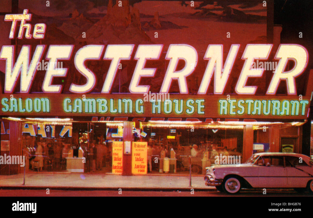 The Westerner casino, Las Vegas, Nevada, USA, 1956. Artist: Unknown Stock Photo