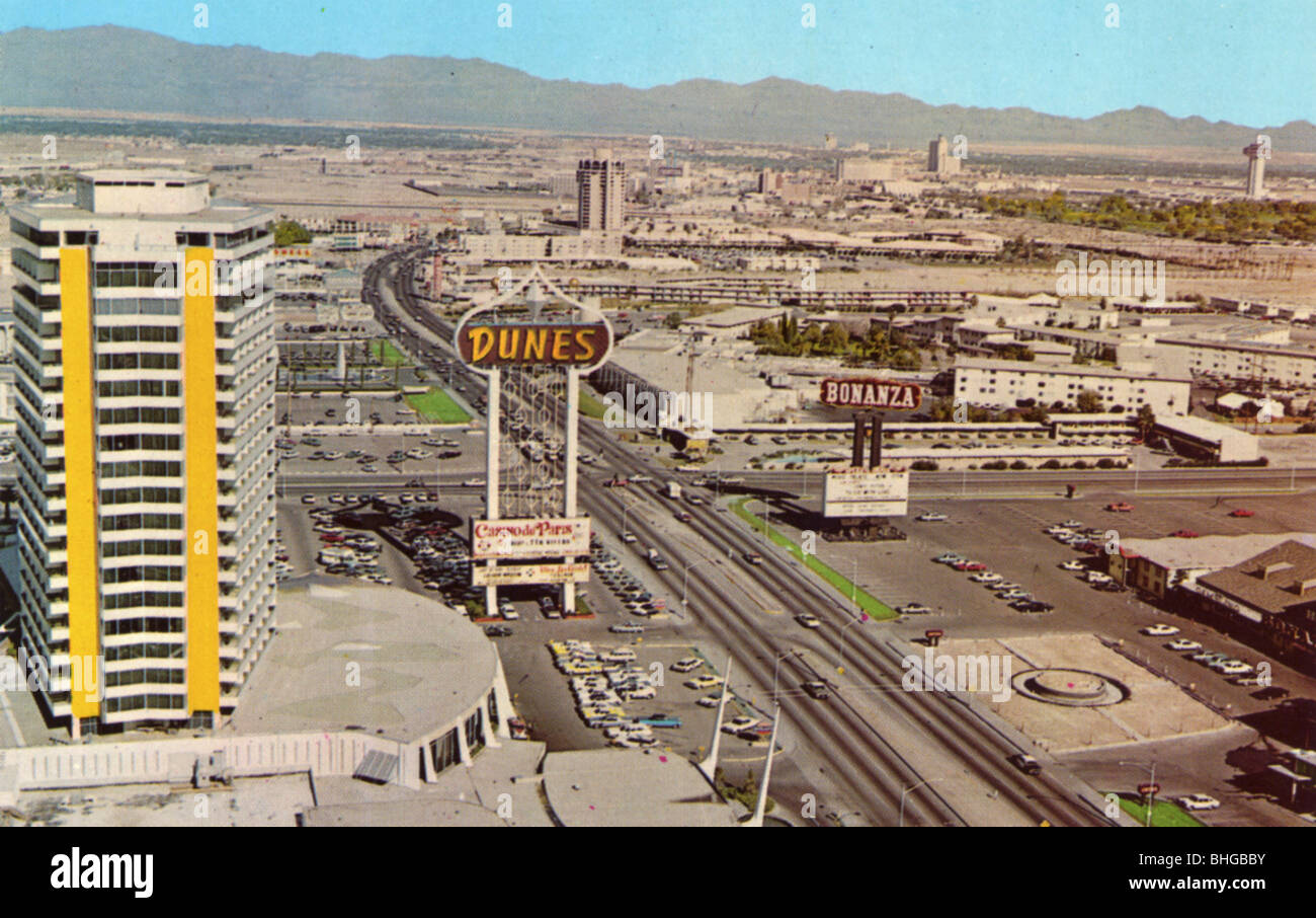 The Dunes Hotel and the Strip, Las Vegas, Nevada, USA, 1967. Artist:  Unknown Stock Photo - Alamy