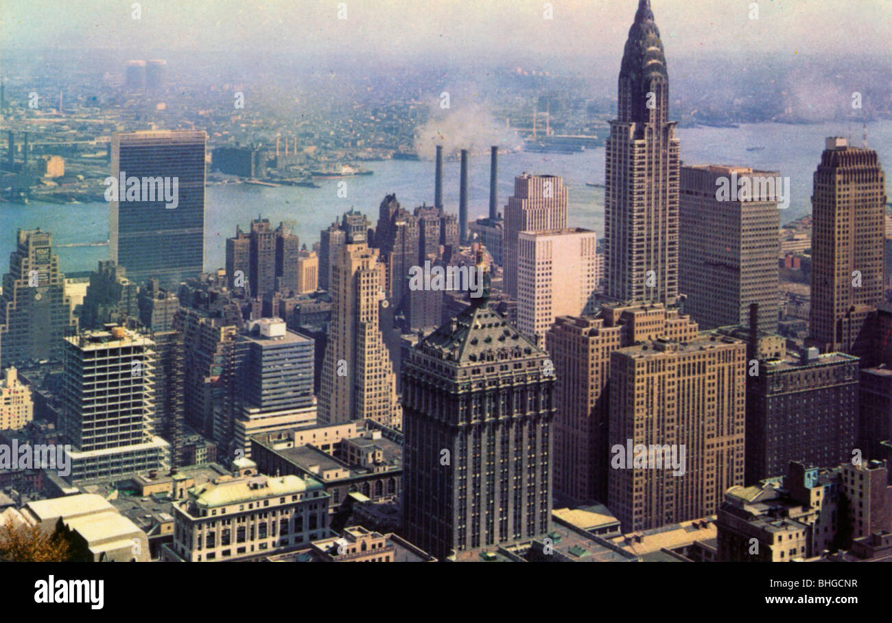 Looking southeast from the RCA Building, New York City, New York, USA