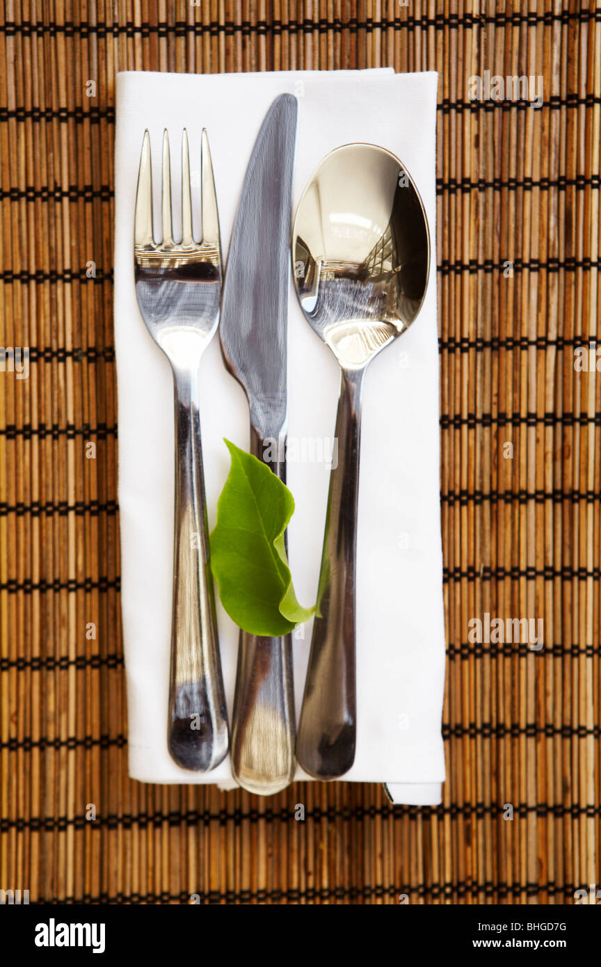 A set of knife, fork and spoon, South Africa Stock Photo Alamy