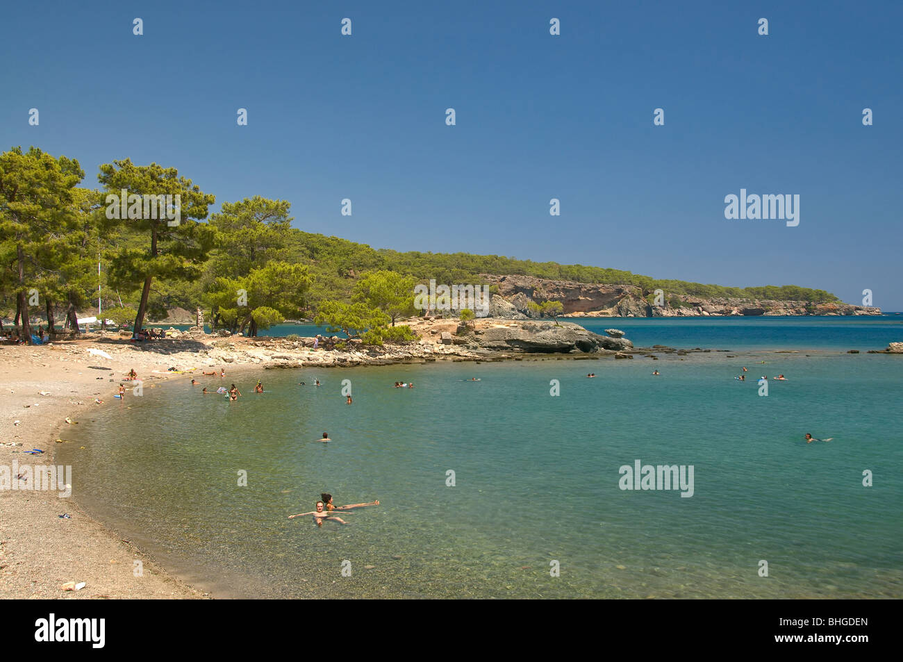 Phaselis ancient city Mediterranean, Turkey Stock Photo - Alamy
