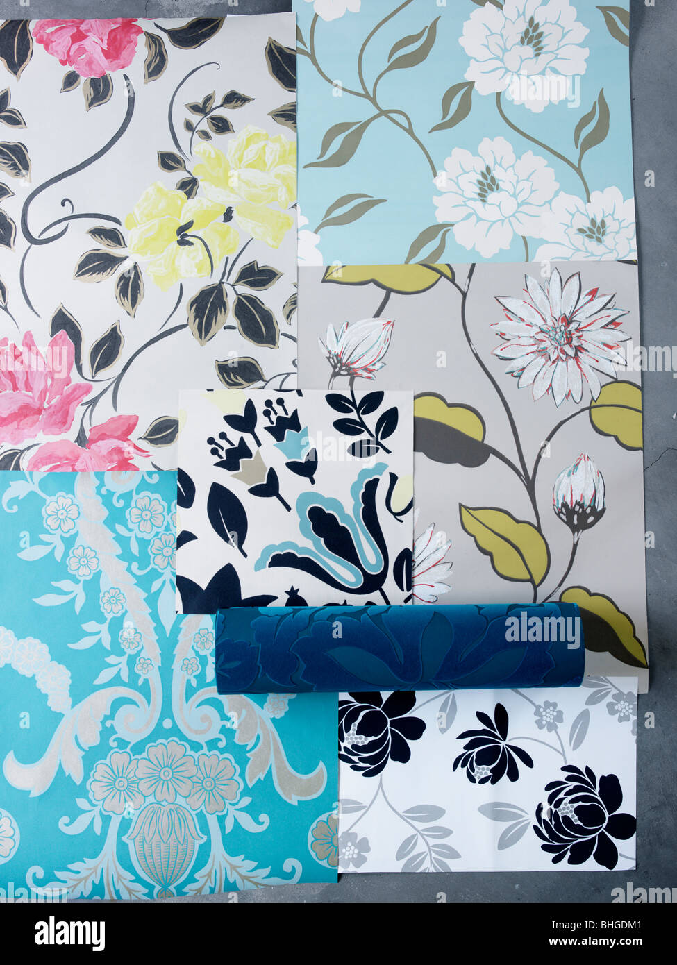 Details of patterned wallpaper Stock Photo Alamy