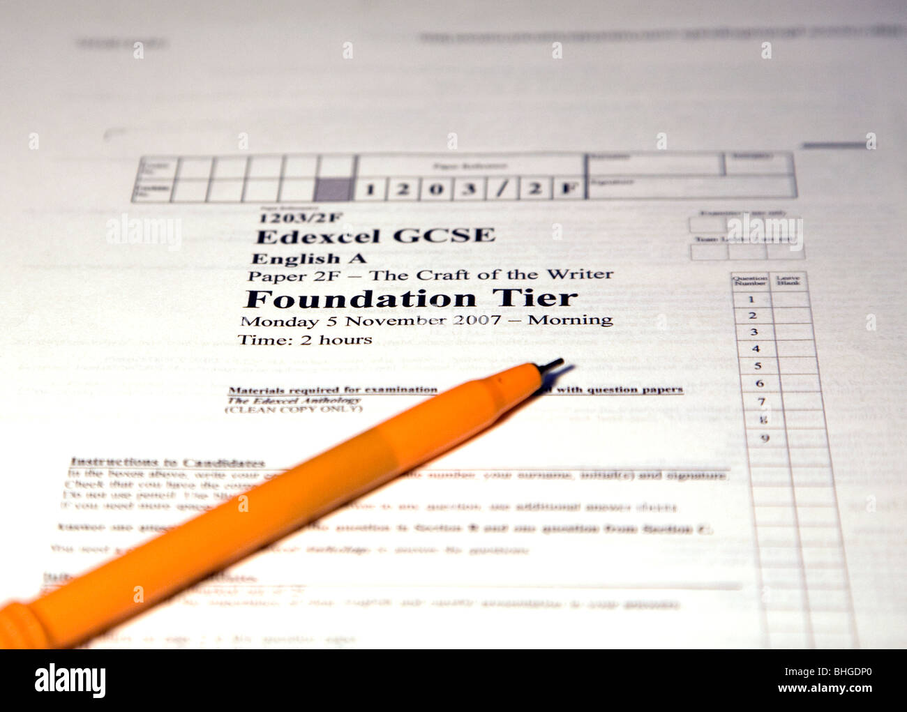 Gcse Exam Paper High Resolution Stock Photography And Images Alamy Gcse Exam Paper High Resolution Stock Photography And Images Alamy