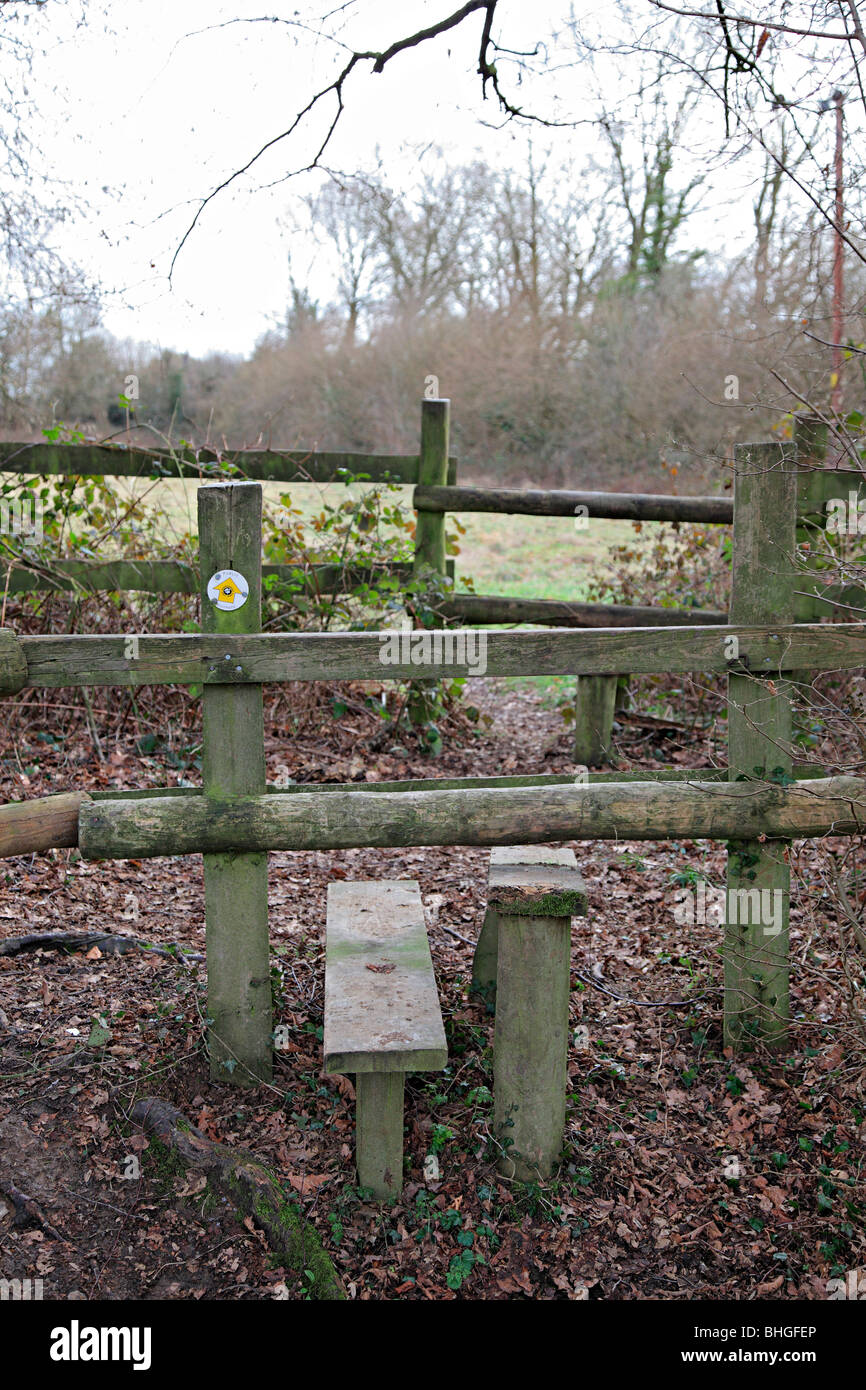 A style on a Chilterns Footpath Stock Photo