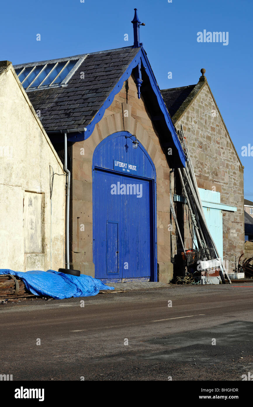 Johnshaven, Aberdeenshire, Scotland, UK; view of the Old Lifeboat