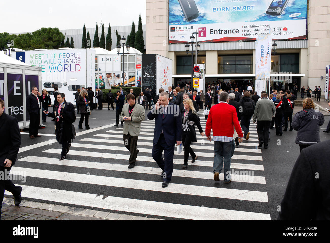 The Mobile World Congress 2010 reunites the latest developments in wireless industry. Stock Photo