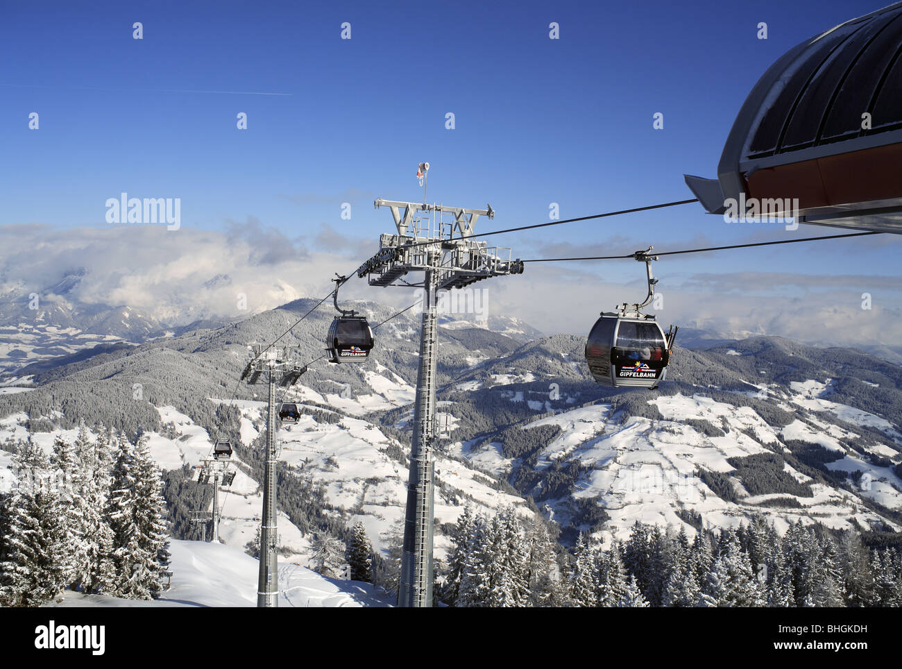 ski lift austria Stock Photo