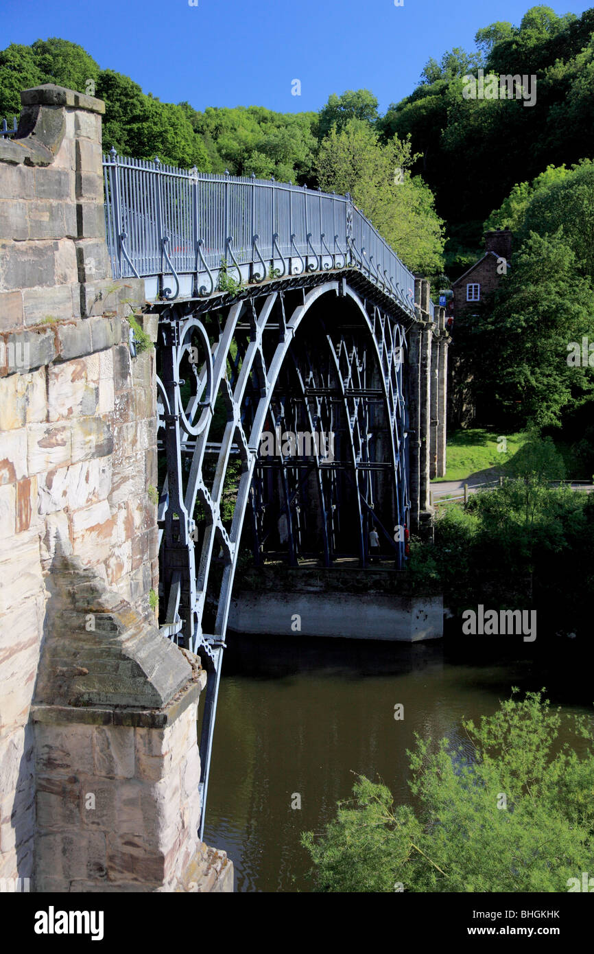 The first cast iron bridge in the world built in 1779 over the River Severn at Coalbrookdale